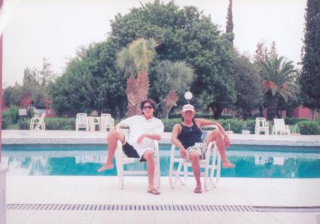 moi et mon super amis aziz a hotel mamounia de marakeche
